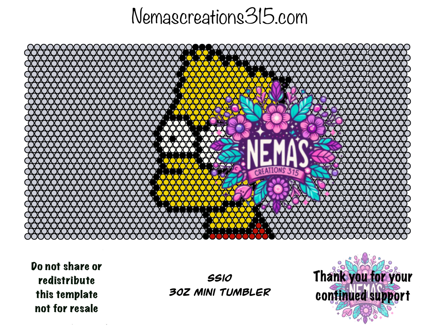 3oz Rhinestone Tumbler Templates SS10