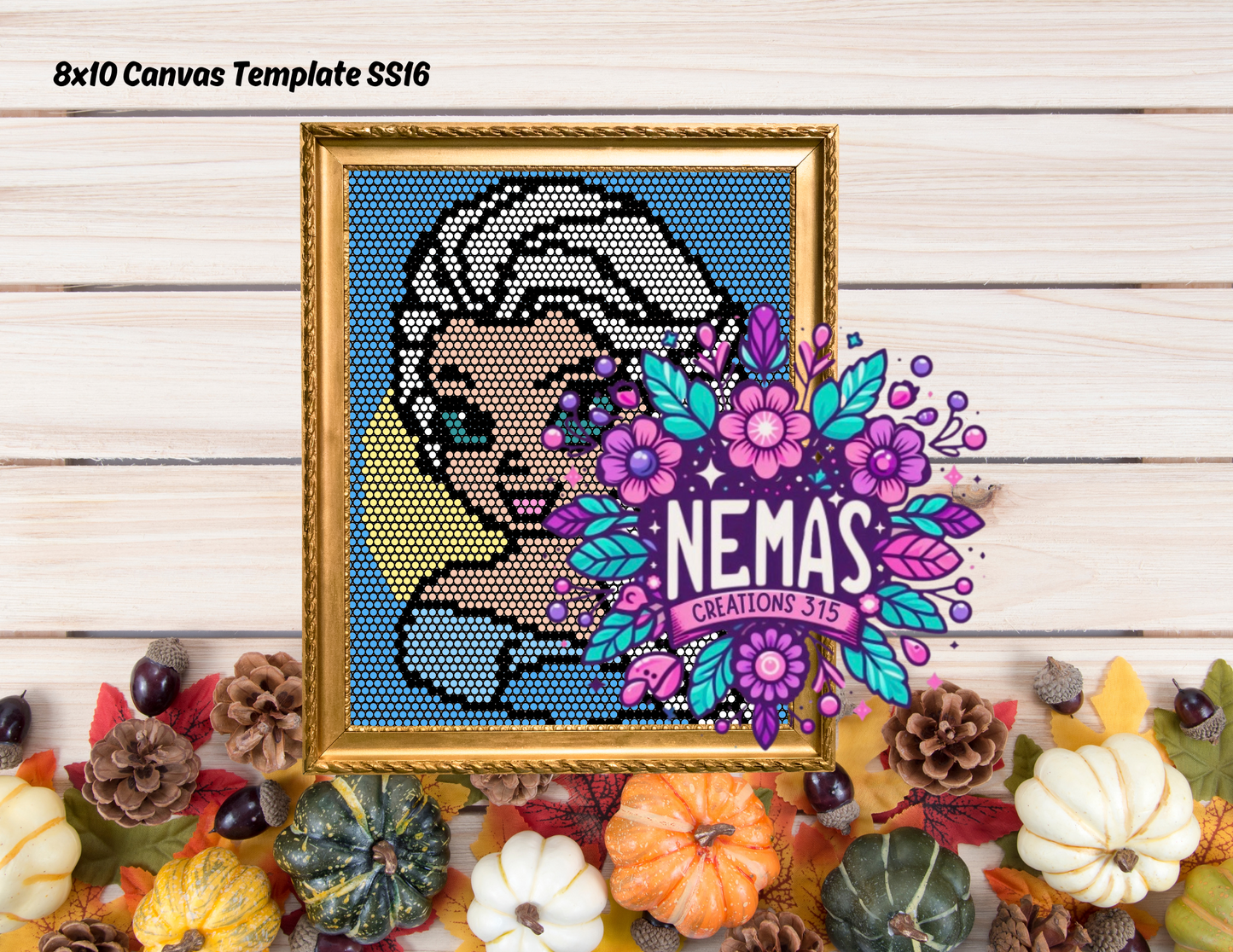 Ice Queen Canvas Template 8.5" x 11"